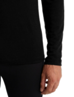 Icebreaker Men's Merino 200 Oasis Long Sleeve Crewe Thermal Top Black