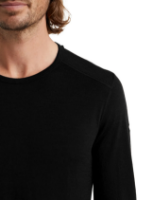 Icebreaker Men's Merino 200 Oasis Long Sleeve Crewe Thermal Top Black