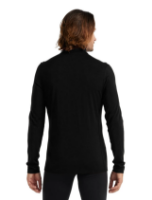 Icebreaker Men's Merino 200 Oasis Long Sleeve Half Zip Thermal Top Black