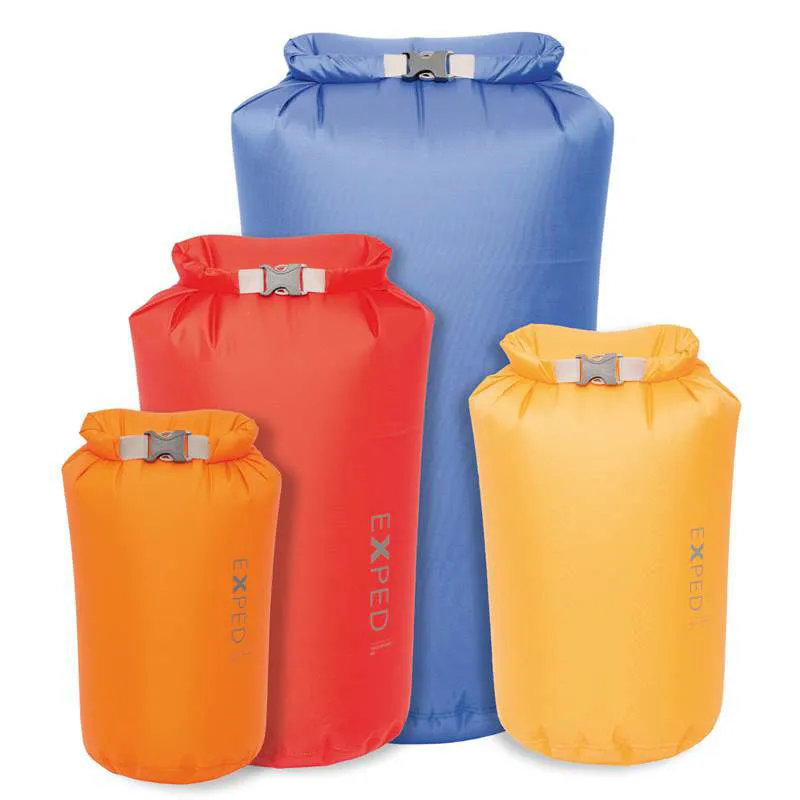 Exped Fold Dry Bag Pack of 4 Bright Colours