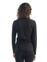 Icebreaker Women's Merino 200 Oasis Long Sleeve Crewe Thermal Top in Black