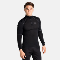 Odlo Men's ACTIVE X-WARM ECO Half-Zip Turtleneck Baselayer Top