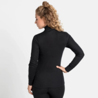 Odlo Women's ACTIVE WARM ECO Half-Zip Turtleneck Baselayer Top Thermal Top