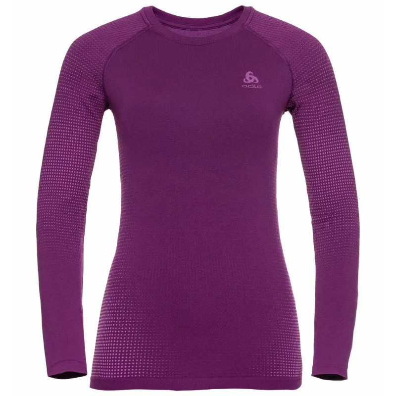 Odlo Women's PERFORMANCE WARM ECO Long-Sleeve Baselayer Thermal Top in Charisma