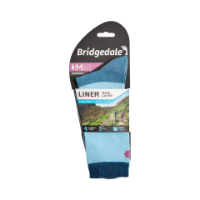 Bridgedale Liner Baselayer Coolmax 2 Pairs Women's Boot Socks in Sky Blue