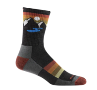 Darn Tough Men's Sunset Ridge Micro Crew Lightweight Hiking Sock in Charcoal