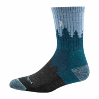 Darn Tough Women's Hike Trek Treeline Micro Crew Light Cushion in Blue
