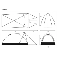 Crux X1 Assault 2 Man Tent in Green