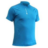 Raidlight Activ Run SS Shirt Mid Zip in Blue