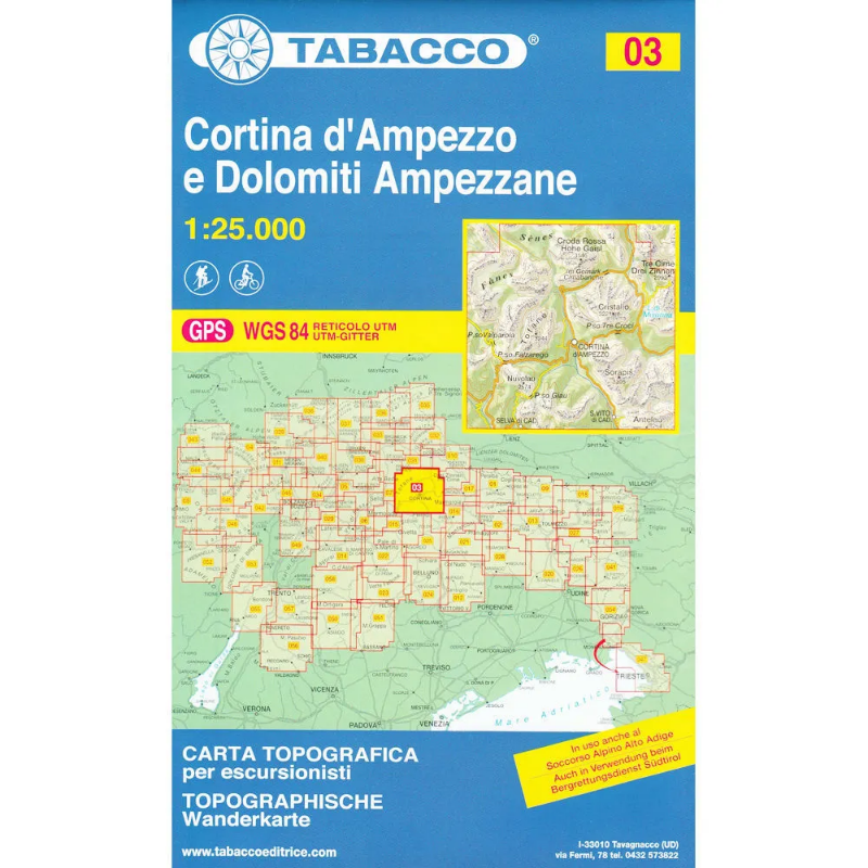 Tabacco Dolomites 1:25 000