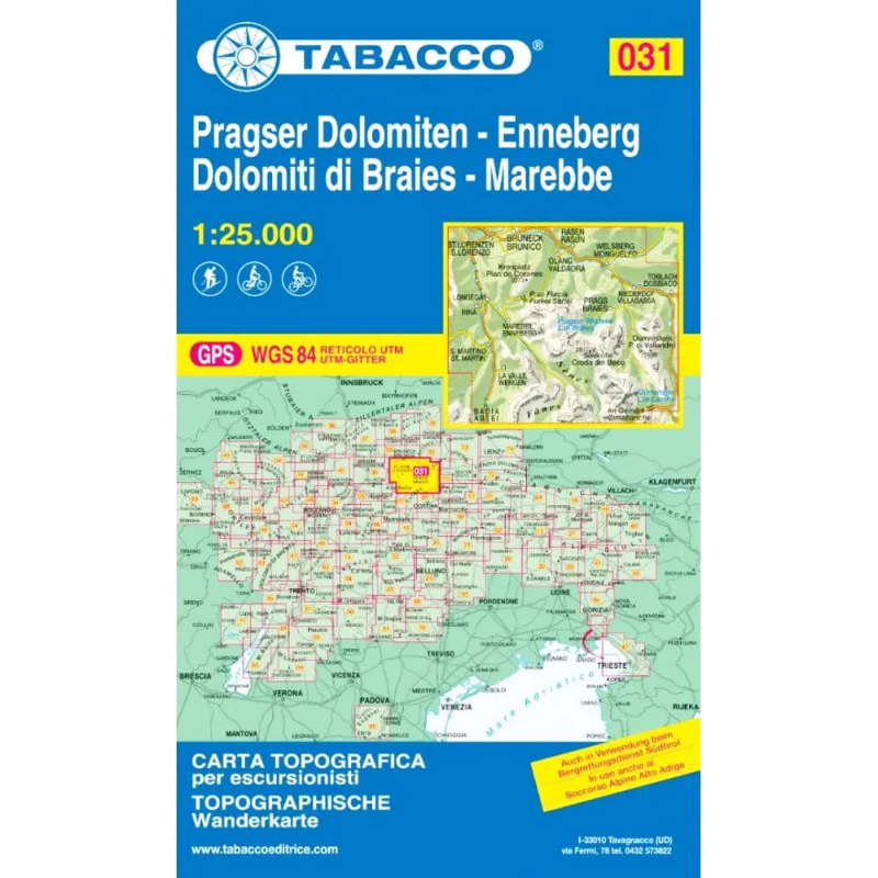 Tabacco Dolomites 1:25 000