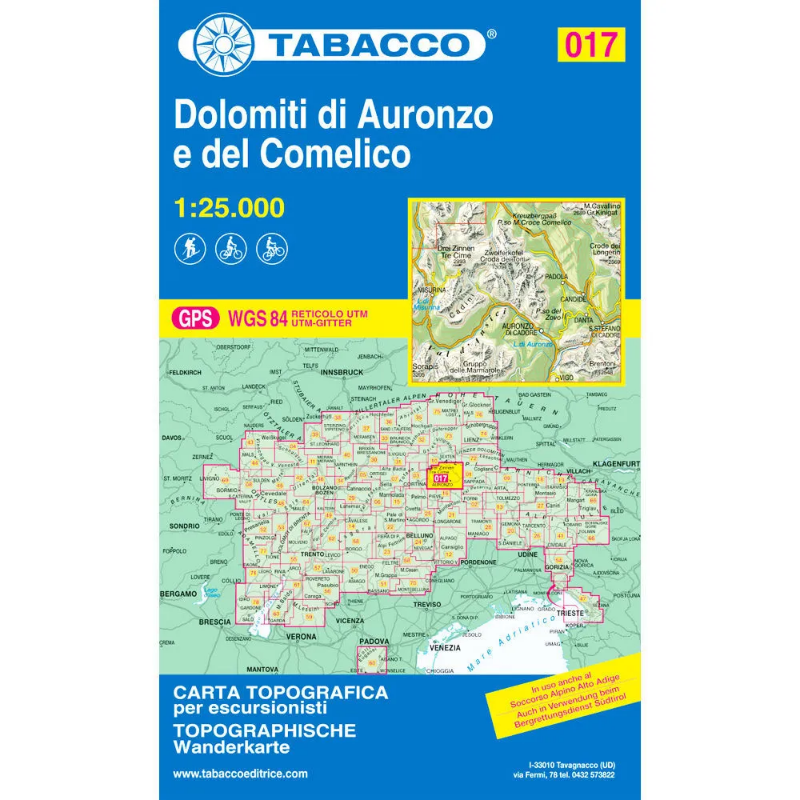 Tabacco Dolomites 1:25 000