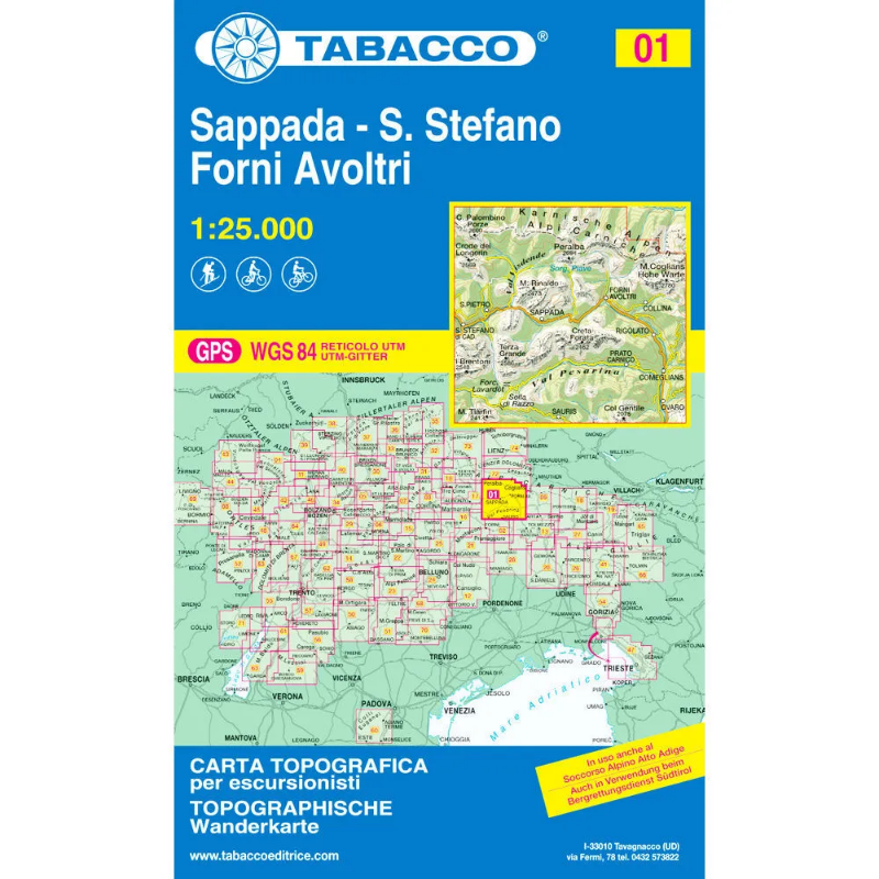 Tabacco Dolomites 1:25 000