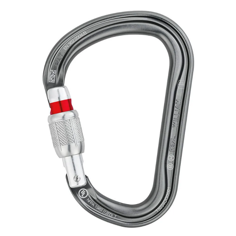 Petzl William Screwgate Grey