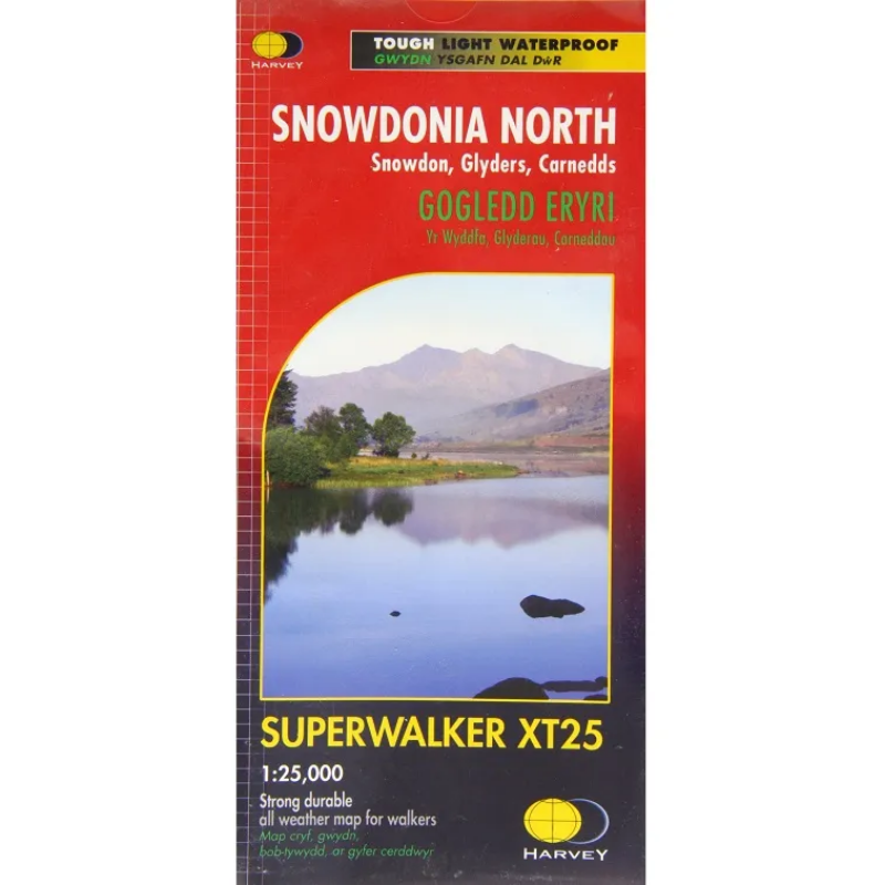 Harvey Maps Superwalker XT25 Snowdonia North - Snowdon, Glyders, Carnedds