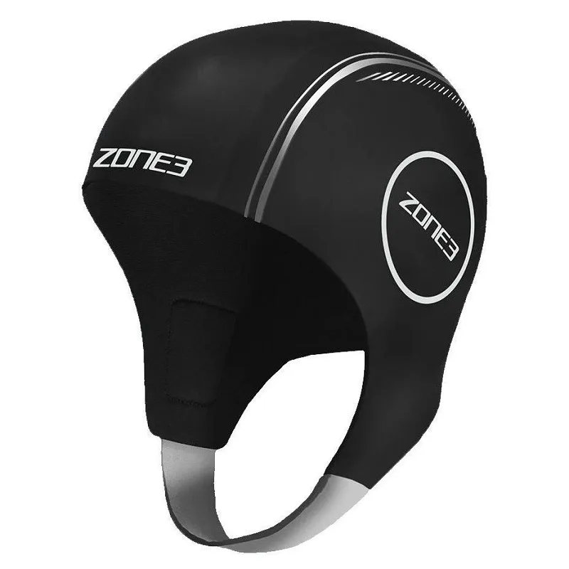 Zone3 Neoprene Swim Cap Black / Silver