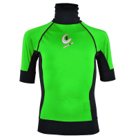 Circle One Lycra Short Sleeve Kid's Rash Vest - Green 