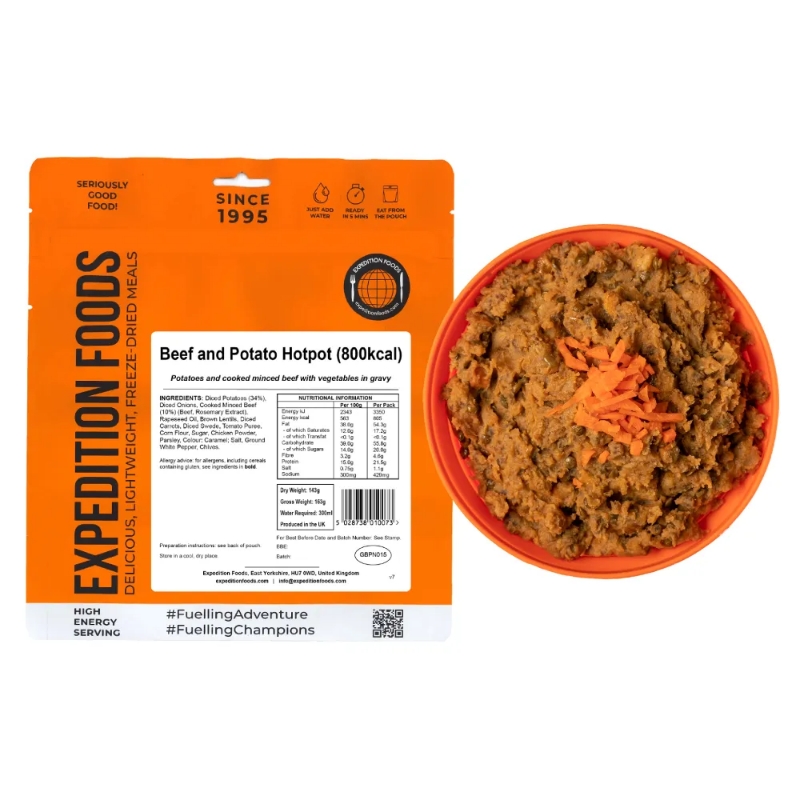 Expedition Foods Main Meal High Energy Serving Beed and Potato Hot Pot