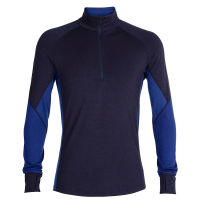 Icebreaker Men's Merino 260 Zone Long Sleeve Half Zip Thermal Top in Midnight Navy / Royal Navy