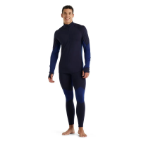 Icebreaker Men's Merino 260 Zone Long Sleeve Half Zip Thermal Top in Midnight Navy / Royal Navy