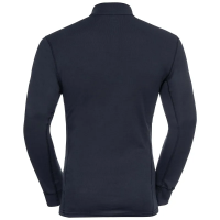 Odlo Men's ACTIVE WARM ECO Half-Zip Turtleneck Baselayer Top in Dark Sapphire