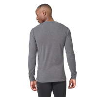 Odlo Men's ACTIVE WARM ECO Graphic Long-Sleeve Baselayer Top in Steel Grey Melange