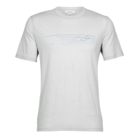 Icebreaker Men's Merino Tech Lite II Short Sleeve T-Shirt Ski Stripes
