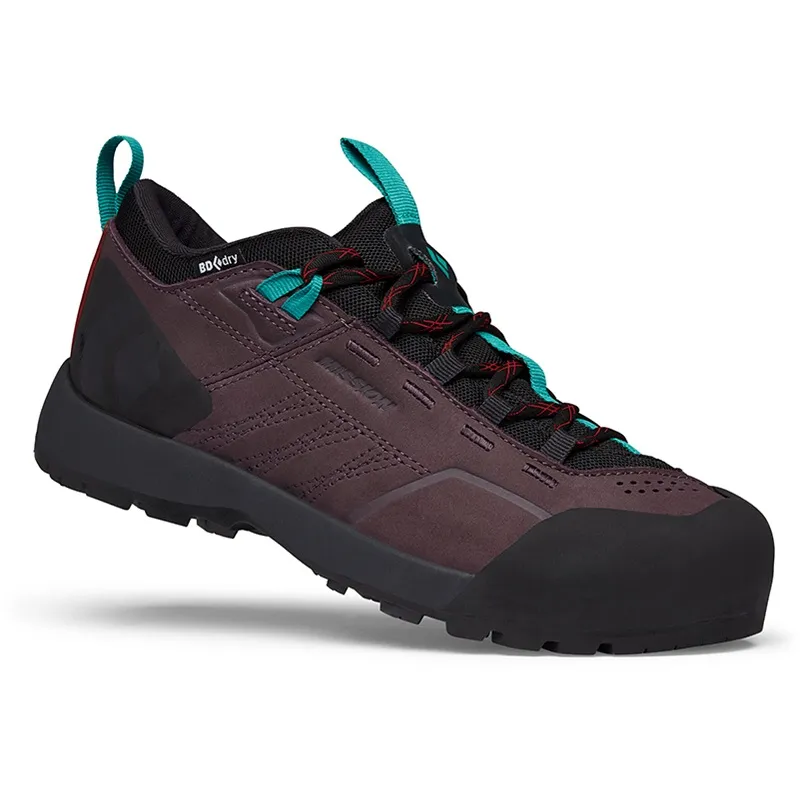 Black Diamond Women's Mission Leather Low WP Approach Shoes in Mulberry Black