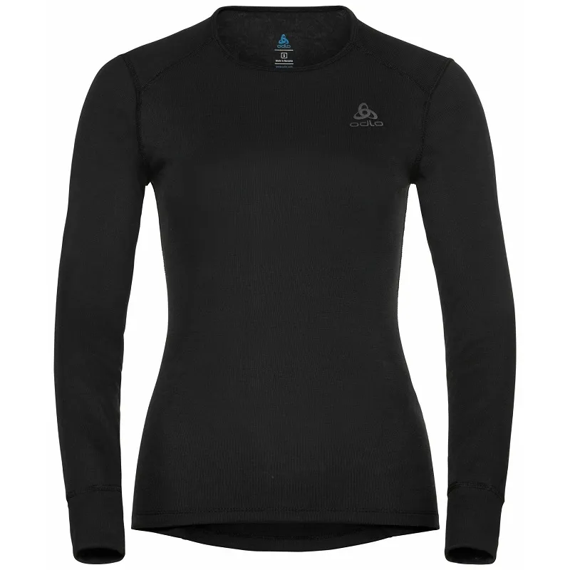 Odlo Women's ACTIVE WARM ECO Long-Sleeve Baselayer Top in Black