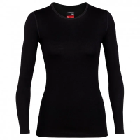Icebreaker Women's Merino 260 Tech Long Sleeve Crewe Thermal Top in Black