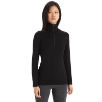 Icebreaker Women's Merino 260 Tech Long Sleeve Half Zip Thermal Top in Black