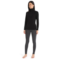 Icebreaker Women's Merino 260 Tech Long Sleeve Half Zip Thermal Top in Black