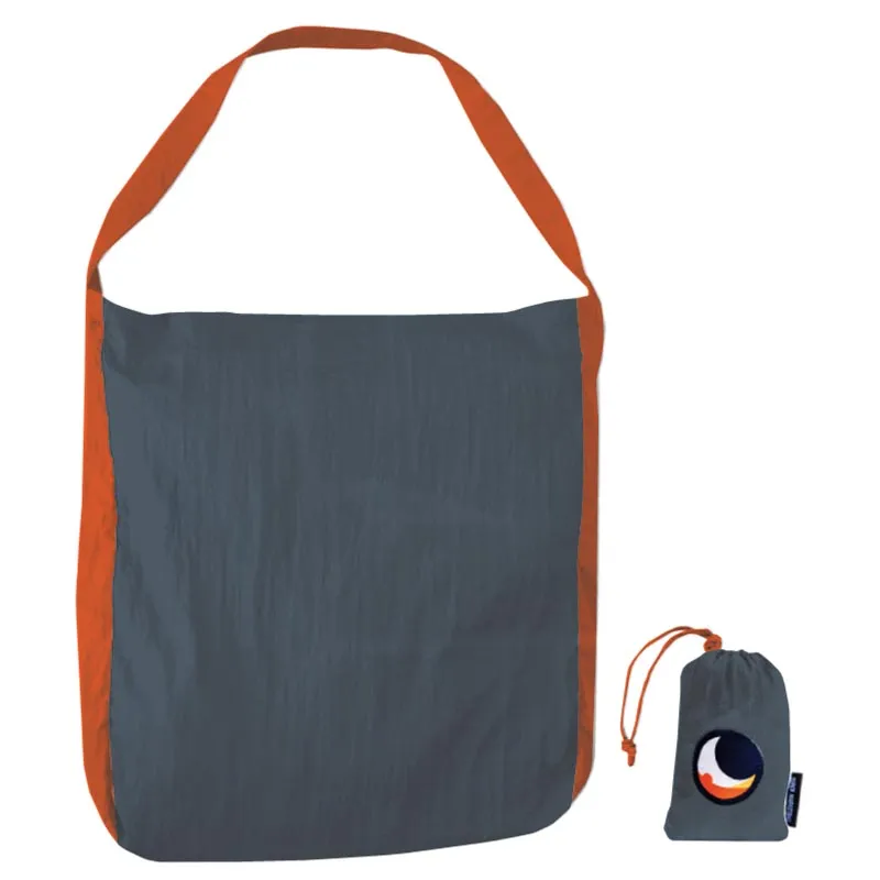 Ticket To The Moon Eco Bag Large Dark Grey Orange