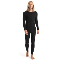 Icebreaker Men's Merino 175 Everyday Long Sleeve Crewe Thermal Top in Black