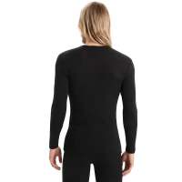 Icebreaker Men's Merino 175 Everyday Long Sleeve Crewe Thermal Top in Black