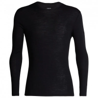 Icebreaker Men's Merino 175 Everyday Long Sleeve Crewe Thermal Top in Black