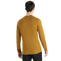 Icebreaker Men's Merino 200 Oasis Long Sleeve Crewe Thermal Top Ski Stripes in Clove