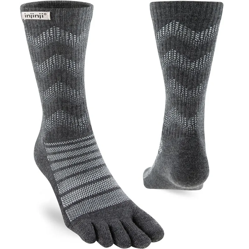 Injinji Outdoor Midweight Crew Socks in Slate