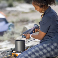 LifeStraw Peak Series Collapsible Squeeze 1L Bottle with Filter in Dark Grey