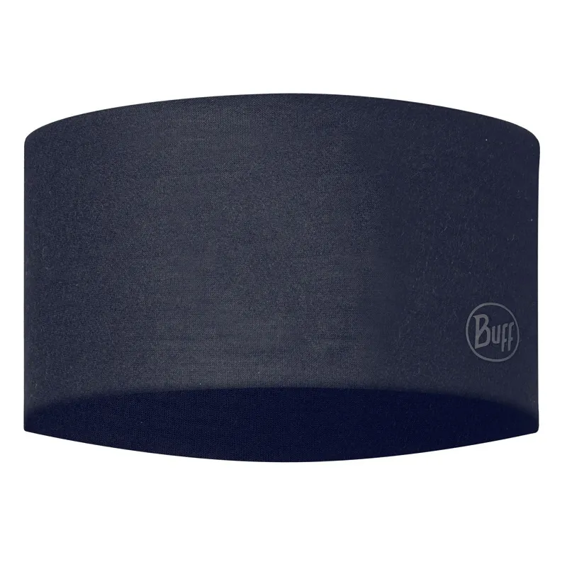 Buff Coolnet UV Wide Headband in Solid Night Blue
