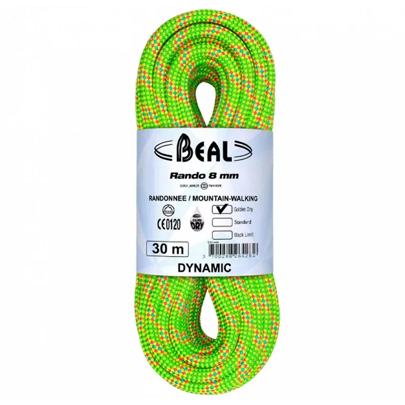Beal Rando 8mm Walkers Rope in Yellow Golden Dry