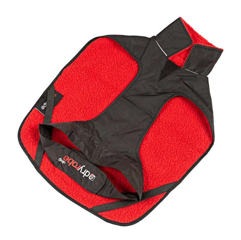 Dryrobe Dog Robe XS in Black / Red