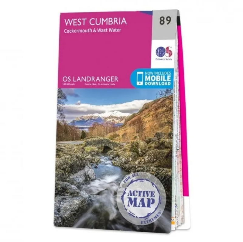 Ordnance Survey Landranger 1:50 000 Laminated 89 - West Cumbria
