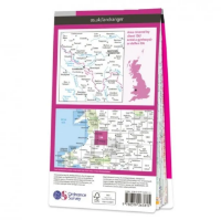 Ordnance Survey Landranger 1:50 000 Laminated 136 - Newtown & Llanidloes