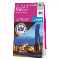 Ordnance Survey Landranger 1:50 000 Laminated 171 - Cardiff & Newport