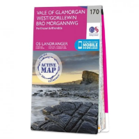 Ordnance Survey Landranger 1:50 000 Laminated 170 - Vale of Glamorgan & Rhondda