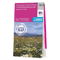 Ordnance Survey Landranger 1:50 000 Laminated 161 - Abergavenny & The Black Mountains