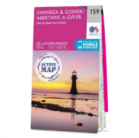 Ordnance Survey Landranger 1:50 000 Laminated 159 - Swansea & Gower