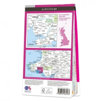 Ordnance Survey Landranger 1:50 000 Laminated 159 - Swansea & Gower