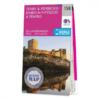 Ordnance Survey Landranger 1:50 000 Laminated 158 - Tenby & Pembroke
